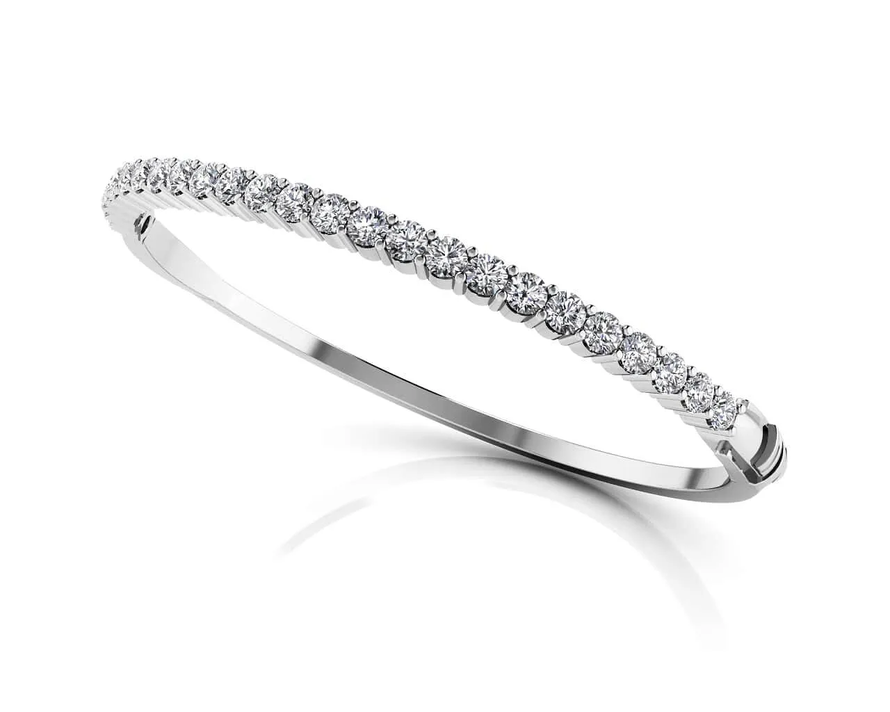 Diamond Top Bangle Diamond  with 1.44 ct.(finished) 2.6mm