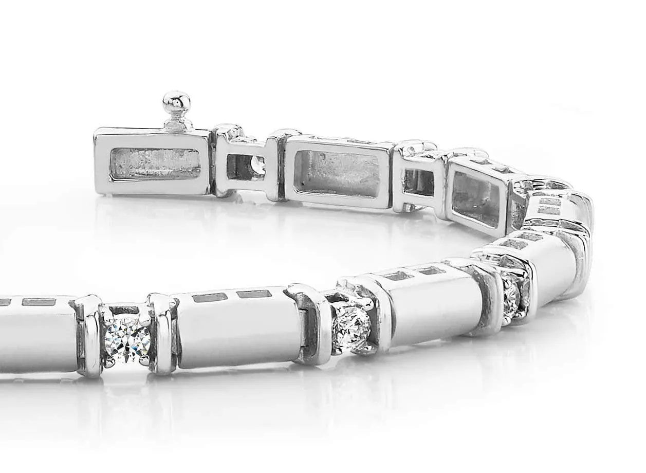 Diamond Train Diamond Bracelet with 0.98 ct.(finished) 2.7mm