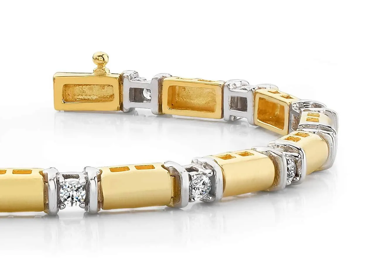 Diamond Train Diamond Bracelet with 0.98 ct.(finished) 2.7mm