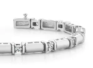 Diamond Train Diamond Bracelet with 0.98 ct.(finished) 2.7mm