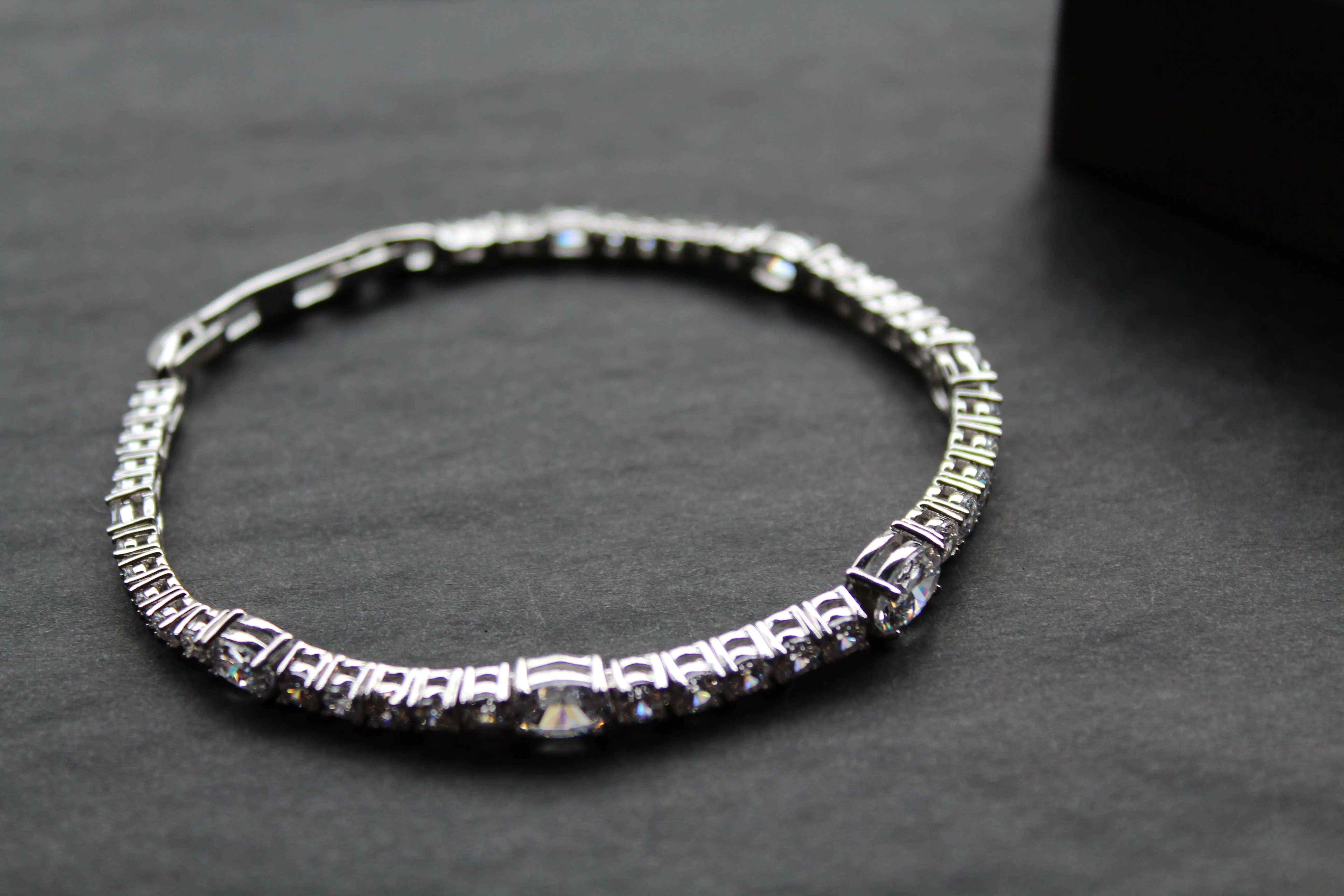 Diamonfire Oval and Round Zirconia Bracelet