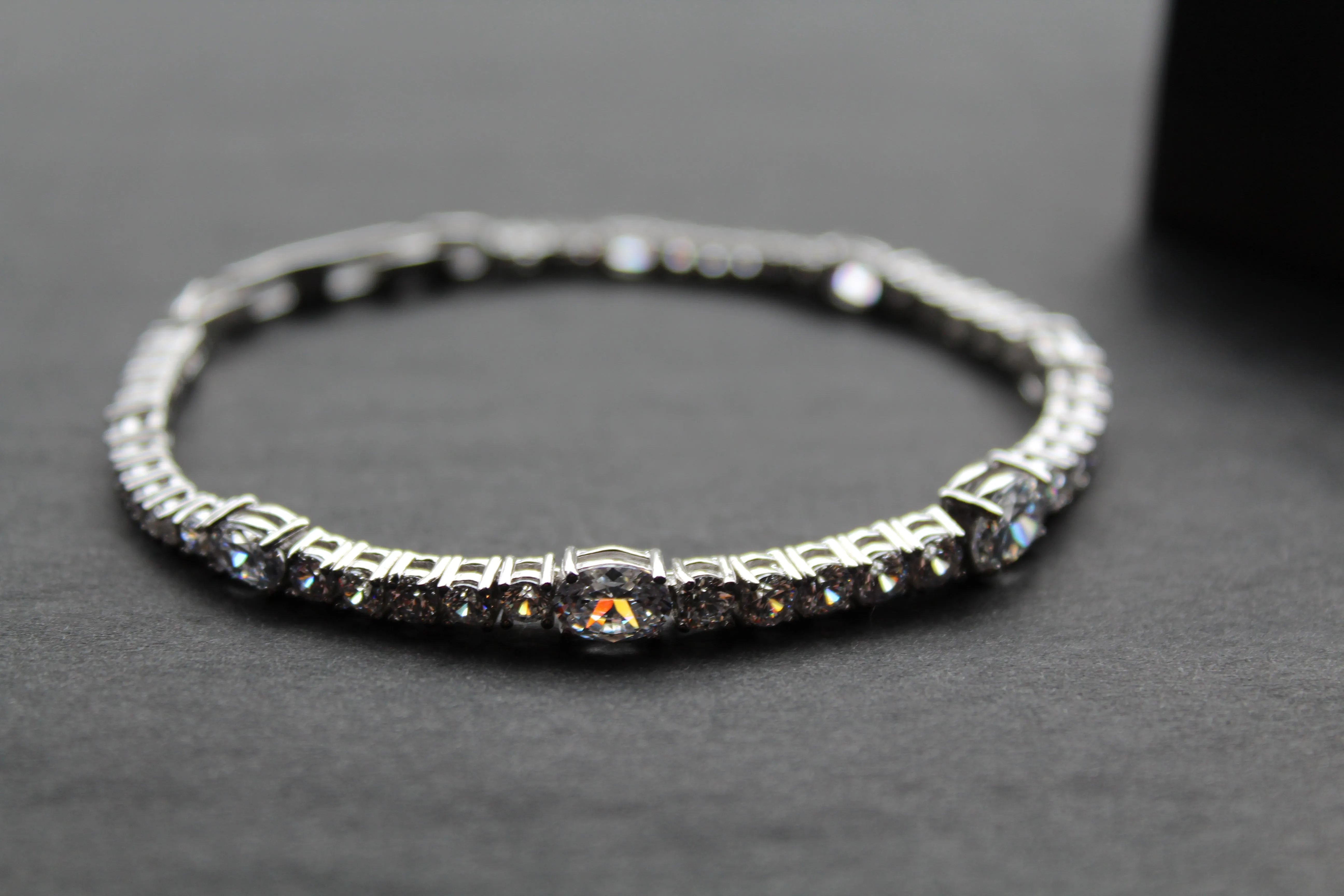 Diamonfire Oval and Round Zirconia Bracelet