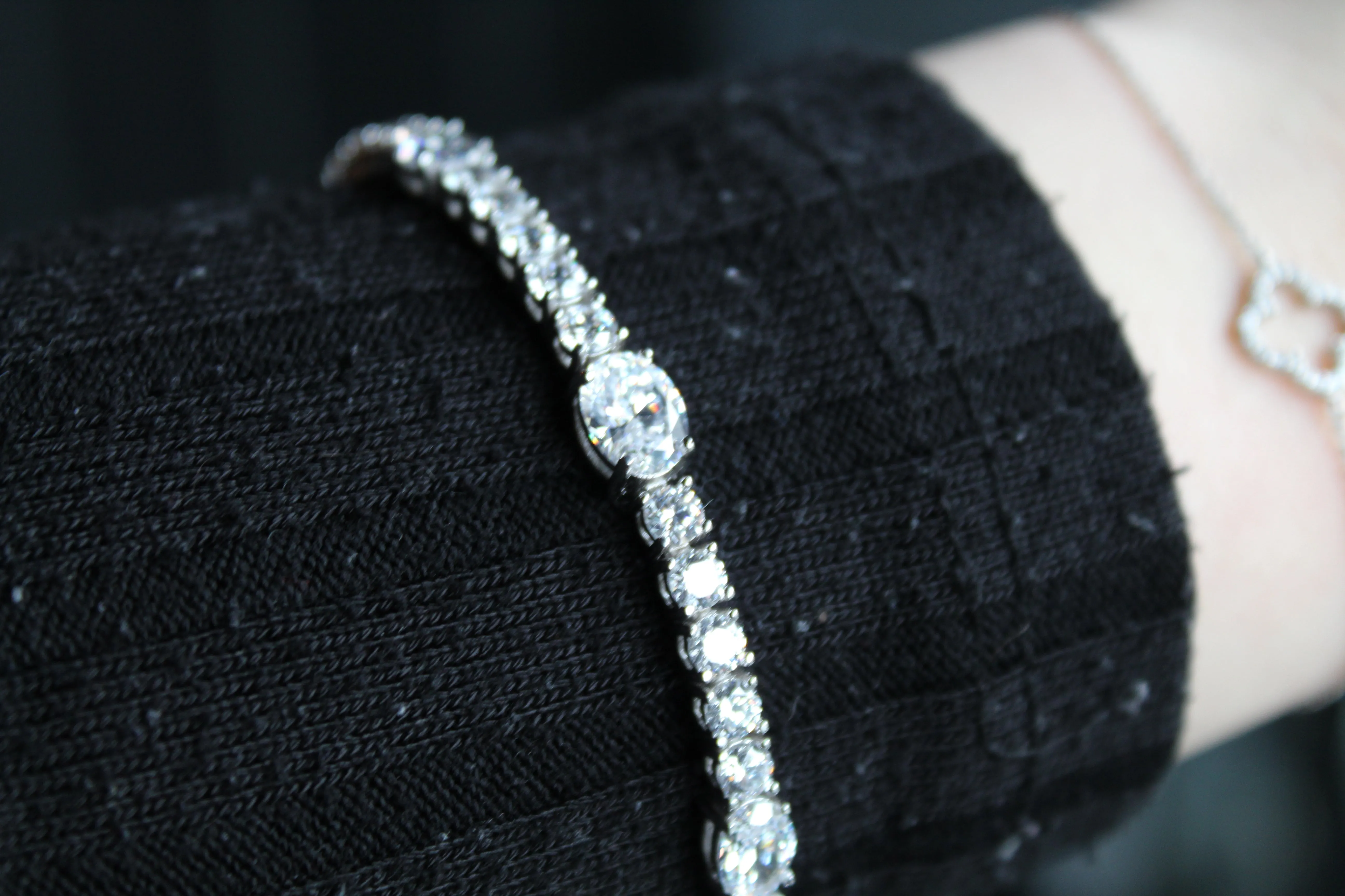 Diamonfire Oval and Round Zirconia Bracelet