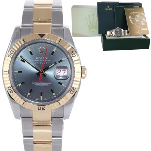 DISCONTIUNED Rolex DateJust 116263 Turn-O-Graph Thunderbird Slate Grey Watch