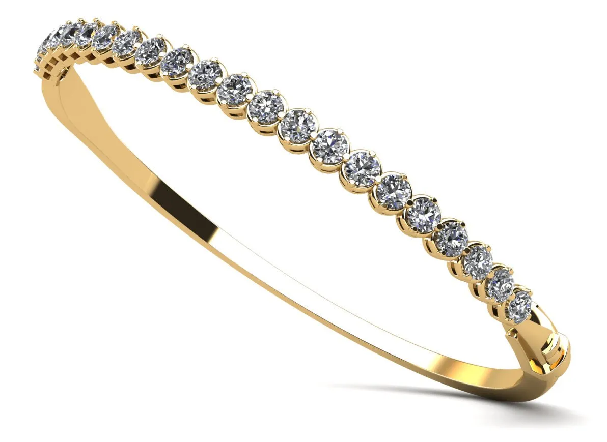 Divinely Dazzling Bangle Lab-Grown Diamond Bracelet with 1.56 ct.(finished) 2.5mm