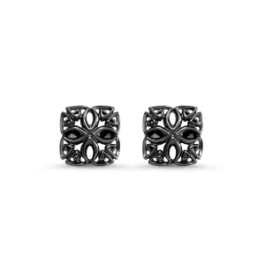 Délicat Stud Earring - Black Ruthenium Vermeil