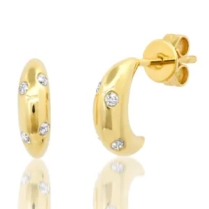 Dome Huggie Studs