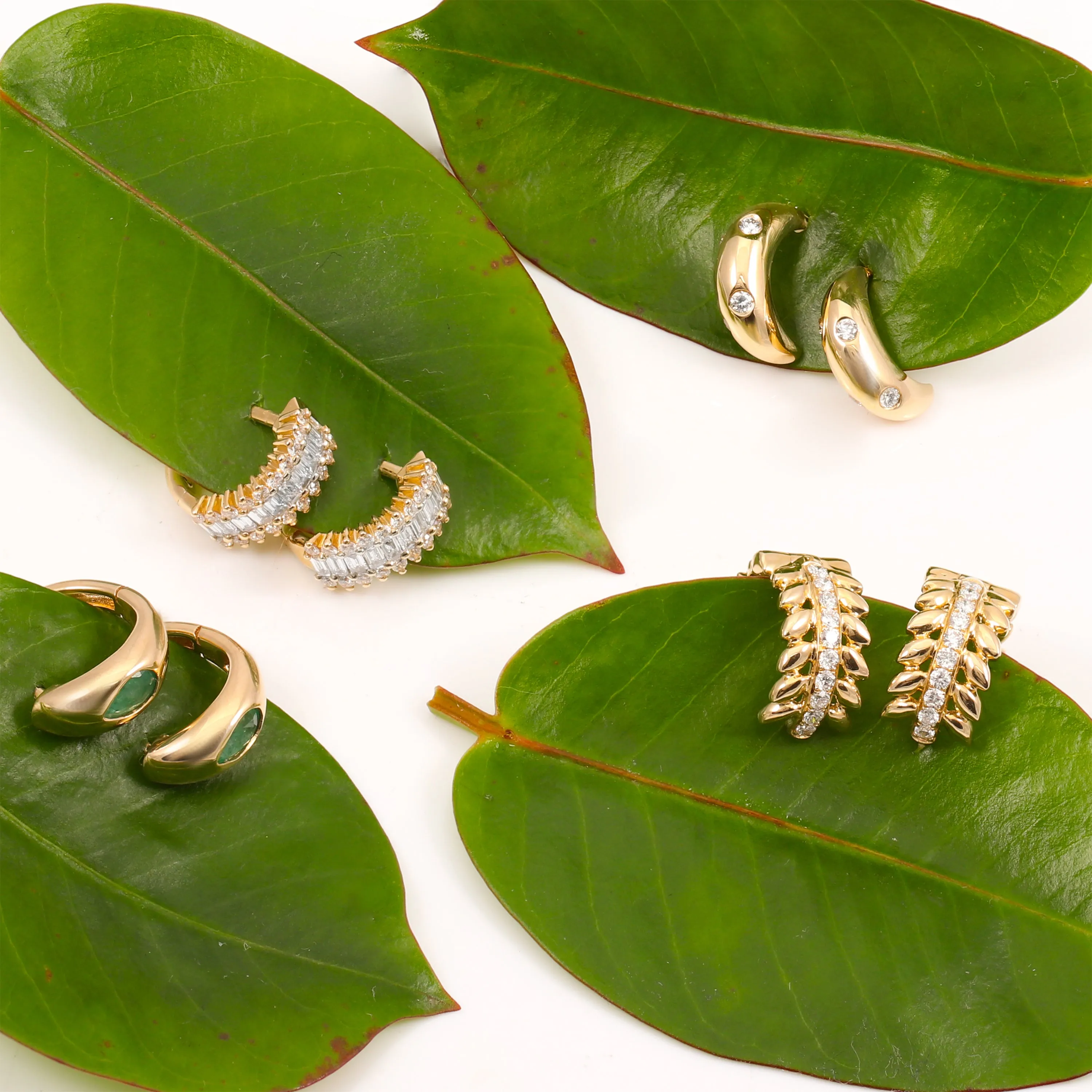 Dome Huggie Studs