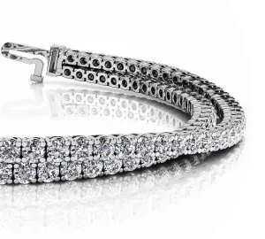 Double Strand Flexible Lab-Grown Diamond Bracelet with 7.56 ct.(finished) 2.5mm