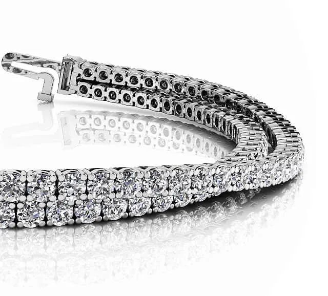 Double Strand Flexible Lab-Grown Diamond Bracelet with 7.56 ct.(finished) 2.5mm