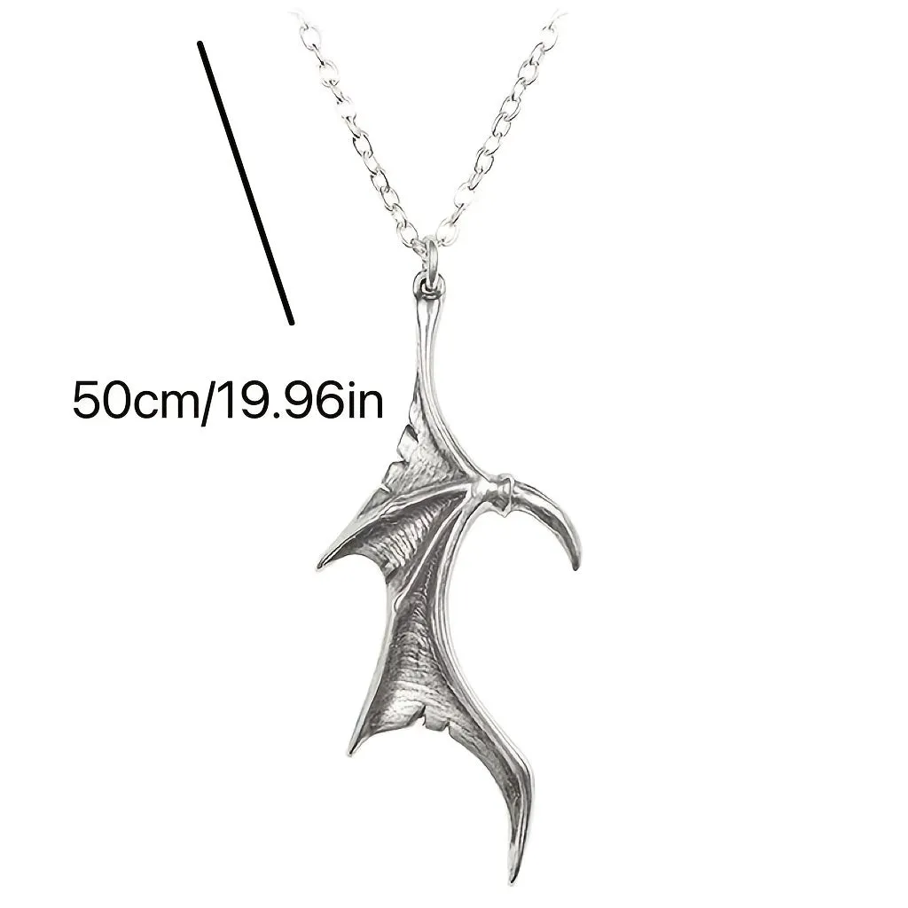 Dragon Wing Love Heart Pendant Necklace