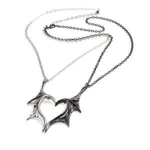 Dragon Wing Love Heart Pendant Necklace