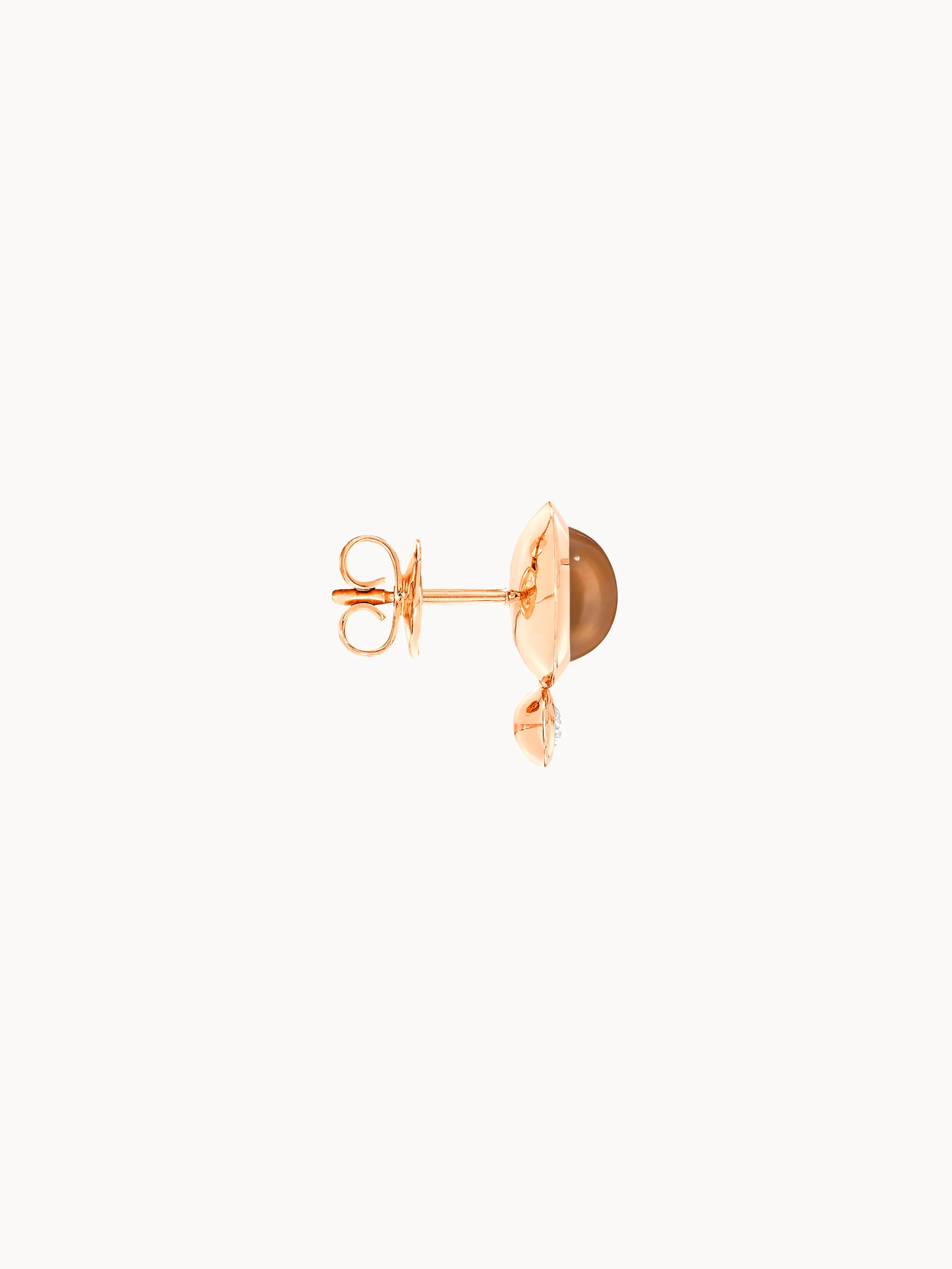 Earrings BOUTON Moonstone brown / Classic brown Moonstone