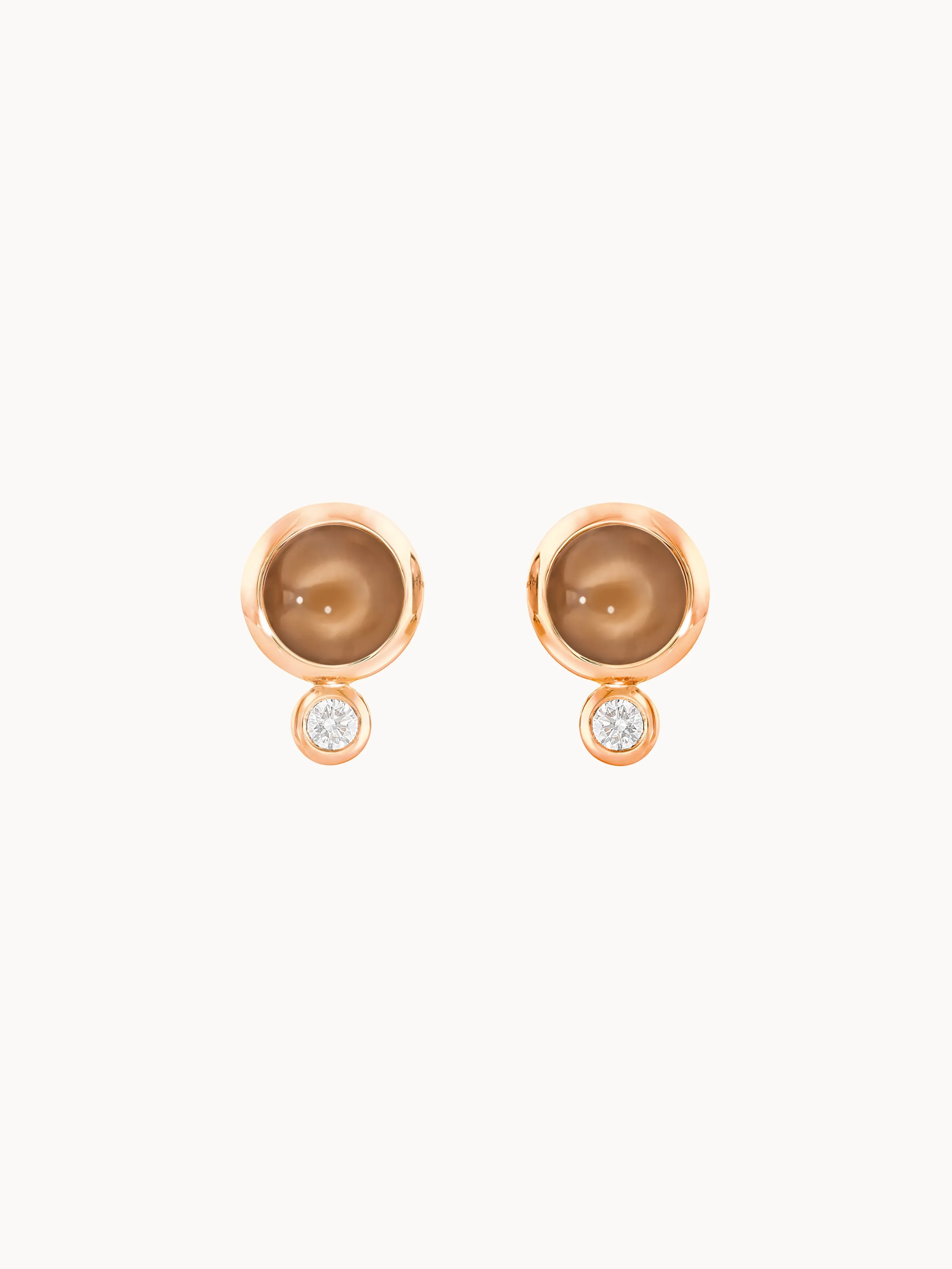 Earrings BOUTON Moonstone brown / Classic brown Moonstone