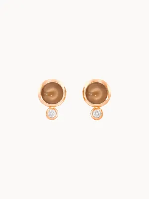 Earrings BOUTON Moonstone brown / Classic brown Moonstone