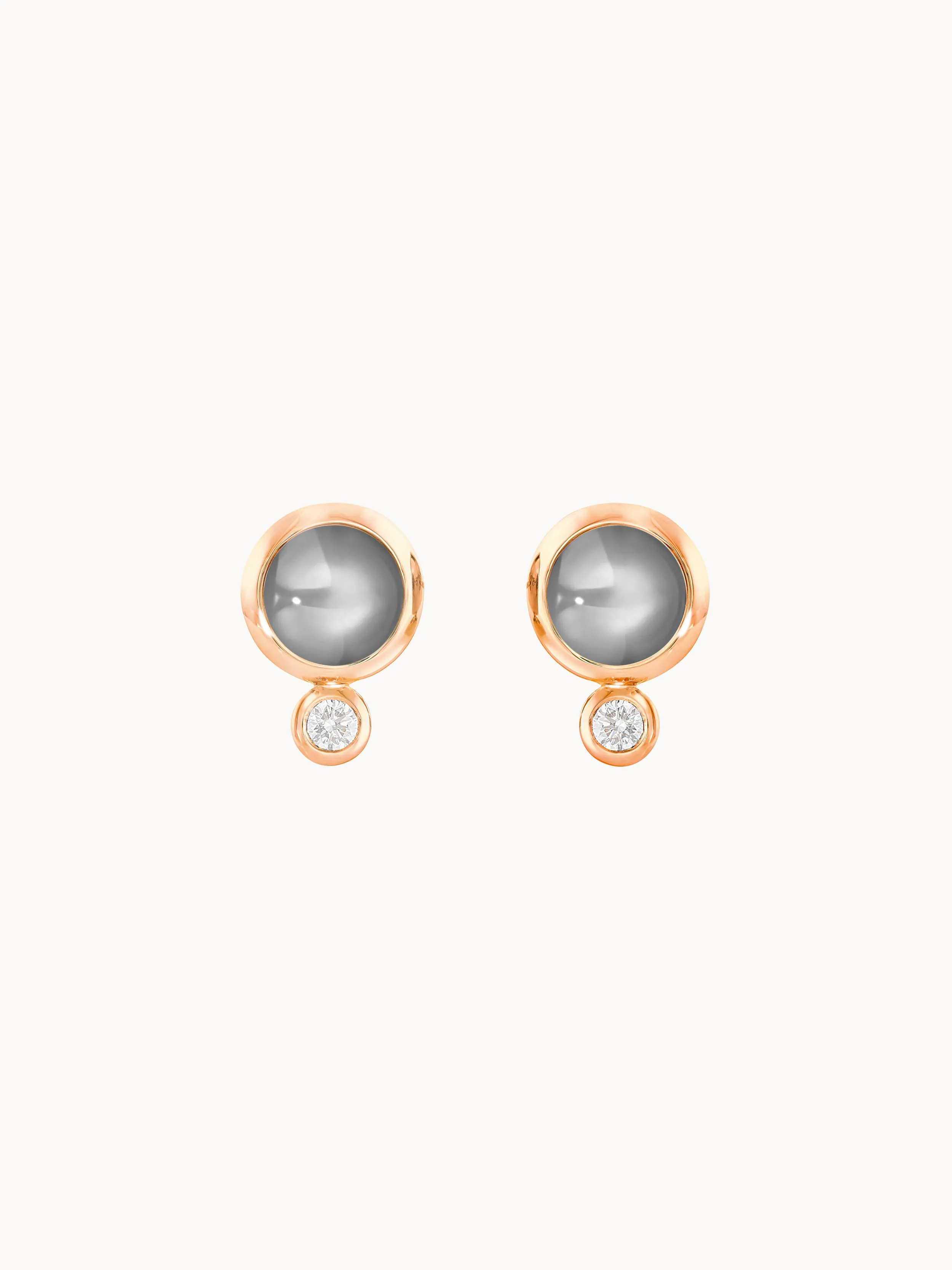 Earrings BOUTON Moonstone grey / Classic grey Moonstone