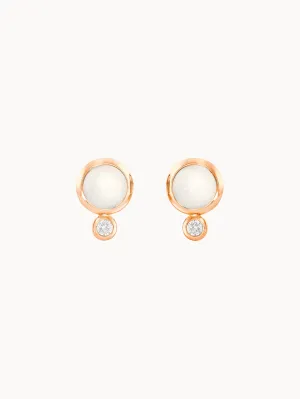 Earrings BOUTON Moonstone sand/white / Classic sand Moonstone
