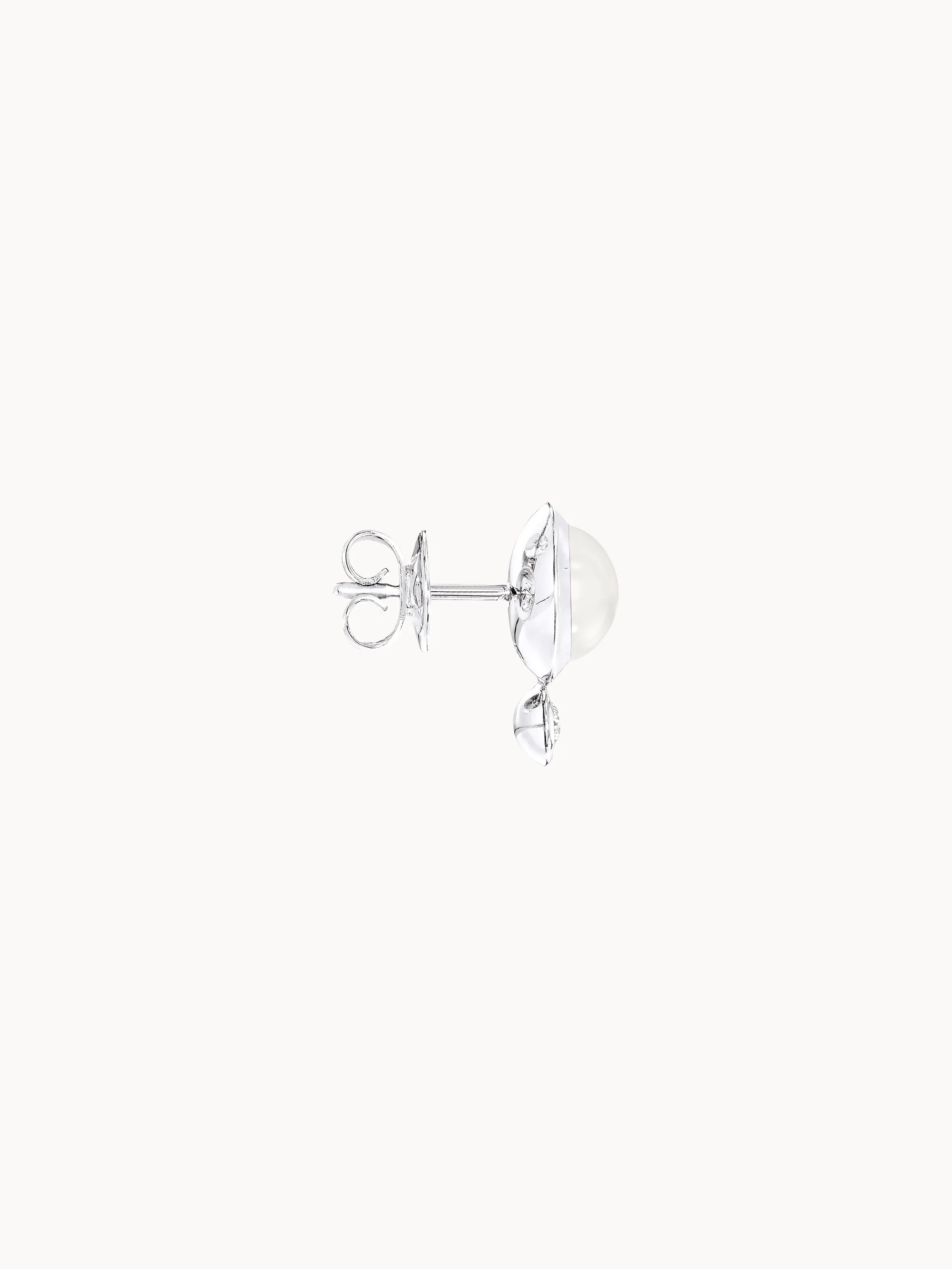 Earrings BOUTON Moonstone sand/white / Classic sand Moonstone