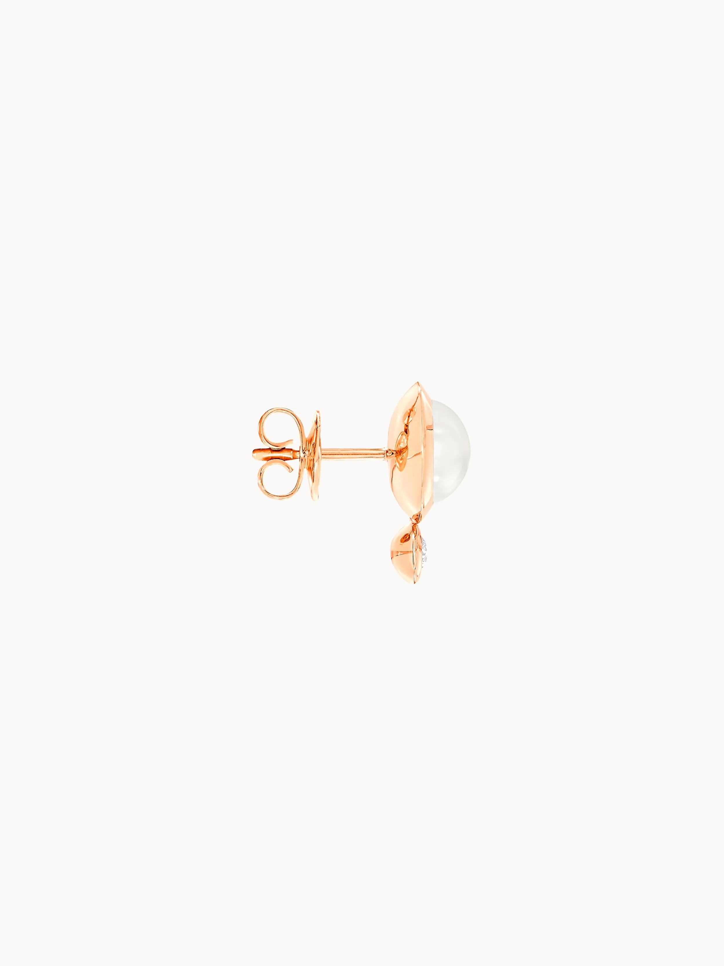 Earrings BOUTON Moonstone sand/white / Classic sand Moonstone