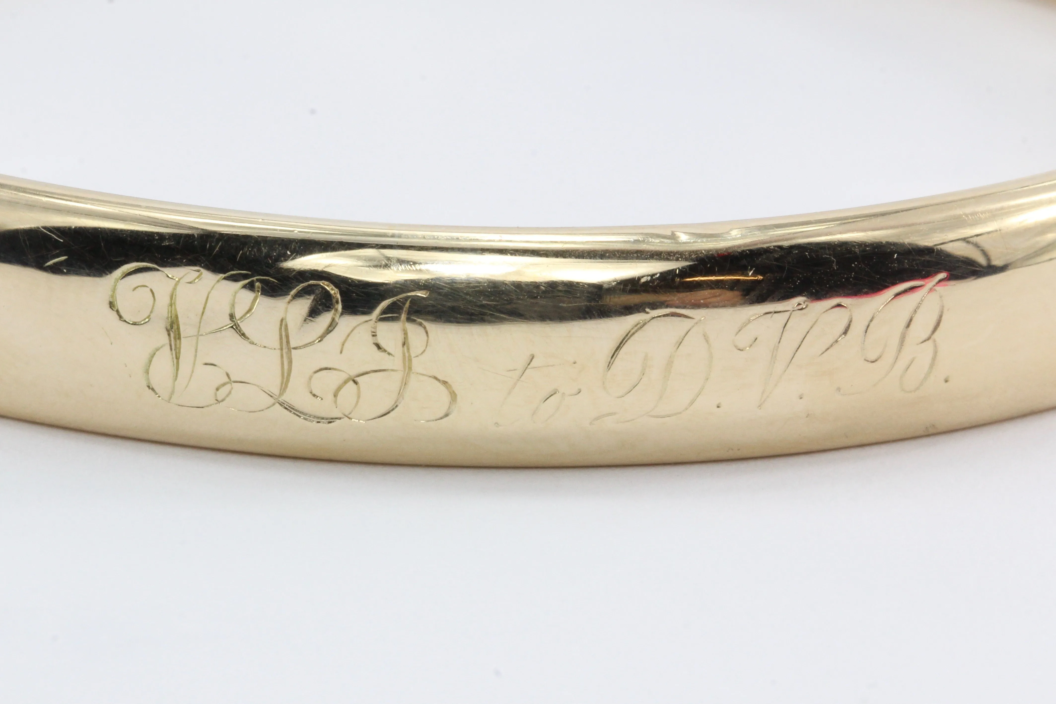 Edwardian 14K Gold Old European Diamond & Aquamarine Bangle Bracelet c.1905