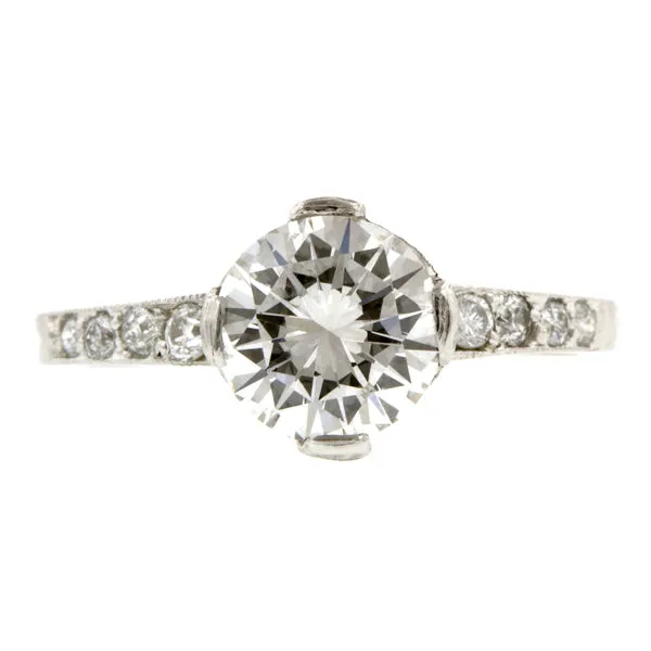 Edwardian Engagement Ring, RBC 1.35ct