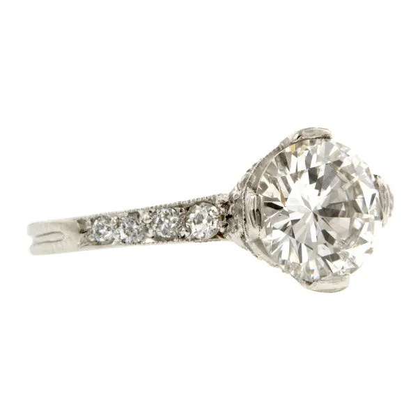 Edwardian Engagement Ring, RBC 1.35ct
