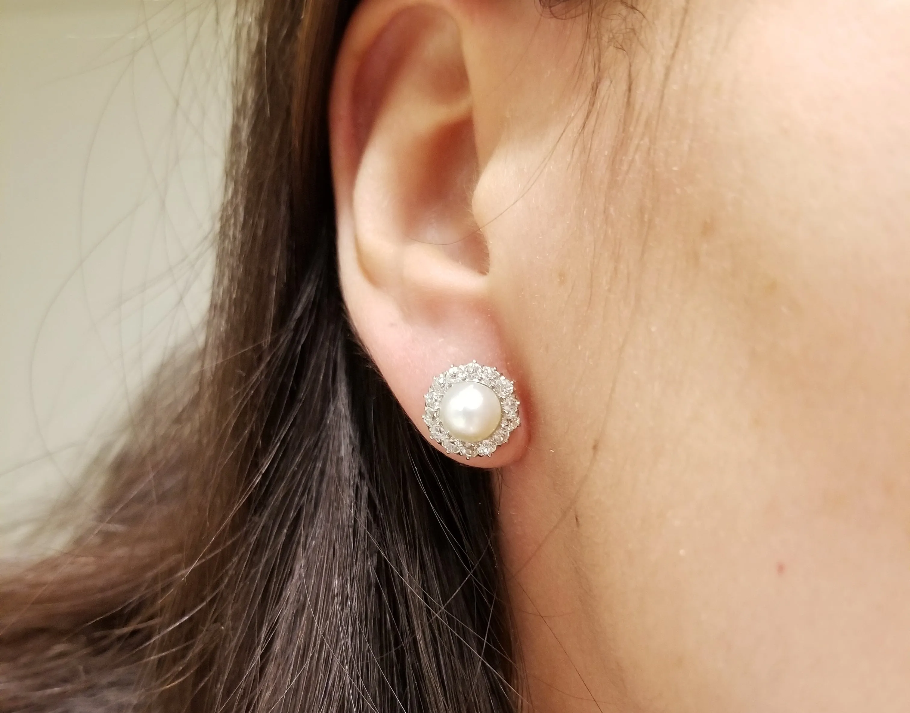 EDWARDIAN PEARL AND DIAMOND EARRINGS