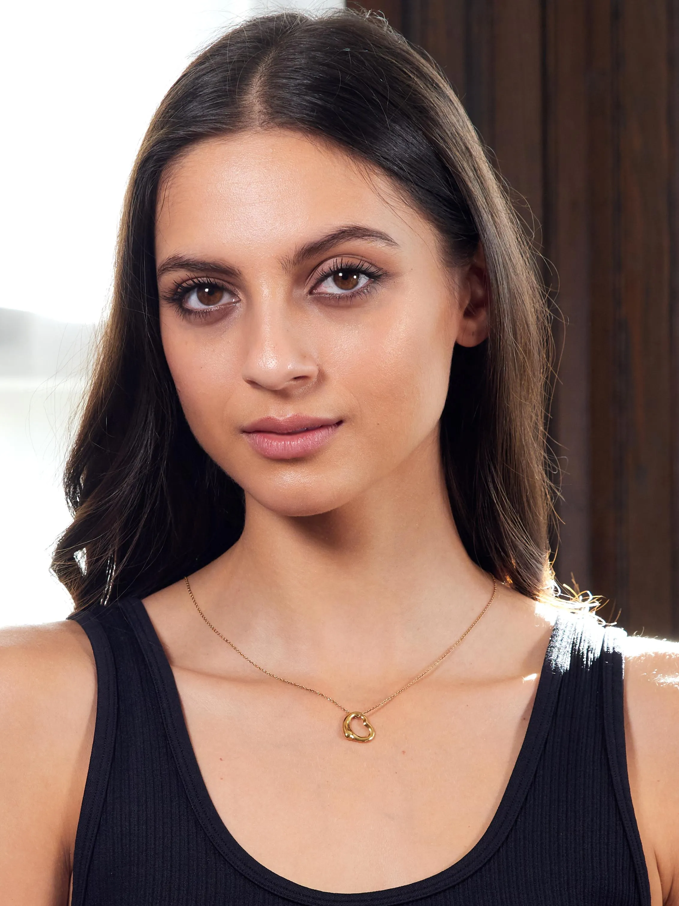 Elsa Peretti Tiffany & Co. 18 Karat Yellow Gold Open Heart Pendant Necklace
