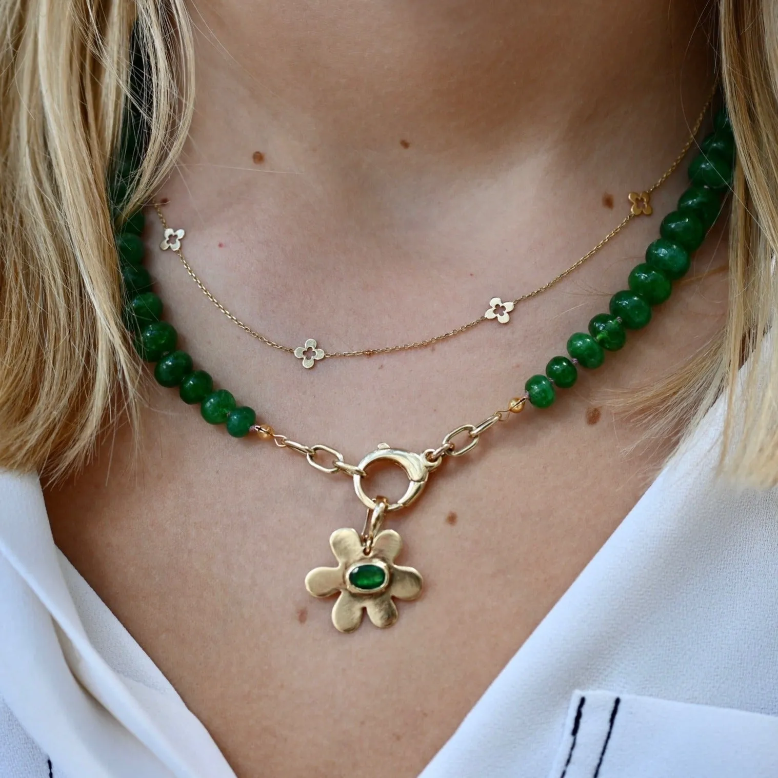 Emerald Bead Necklace