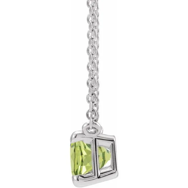 Emerald-cut Birthstone Necklace