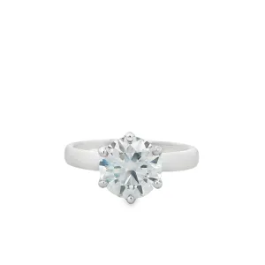 Emma - 18ct White Gold Round Brilliant Lab Grown Diamond Engagement Ring TDW= 2.01ct