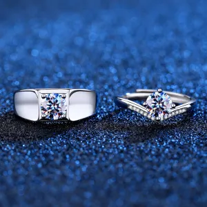 Engagement Ring Custom Diamond Rings Personalized Moissanite Couple Jewelry