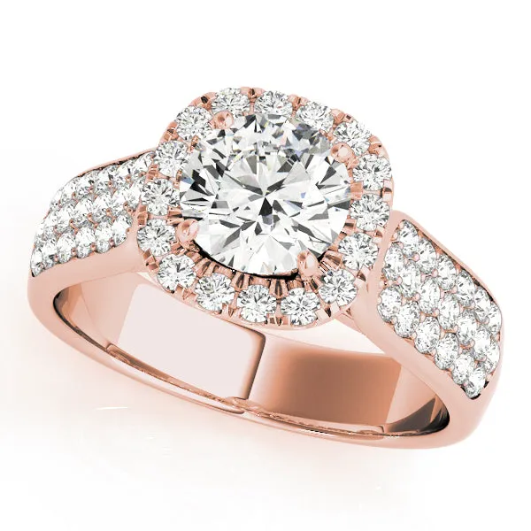 Engagement Rings Halo Round - TN50884-E