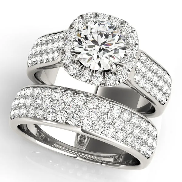 Engagement Rings Halo Round - TN50884-E