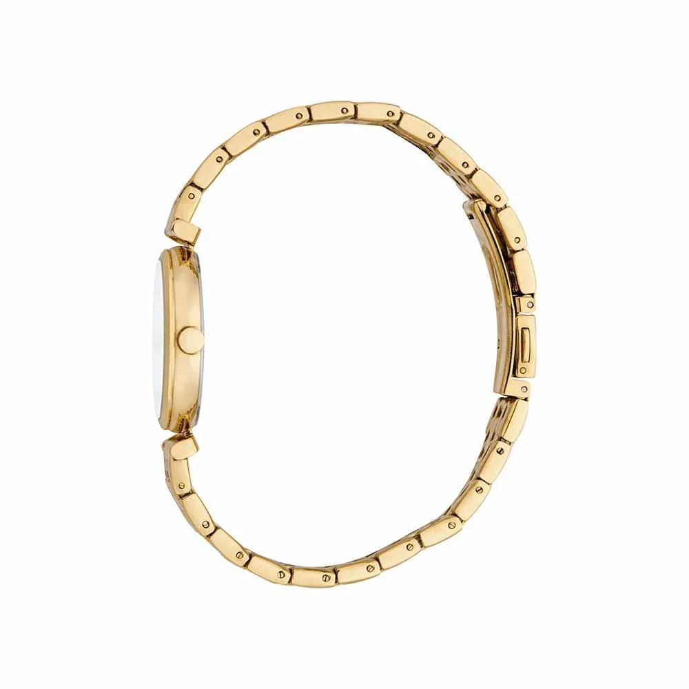 Esprit Ladies White Dial Stainless Steel Gold Plated Watch