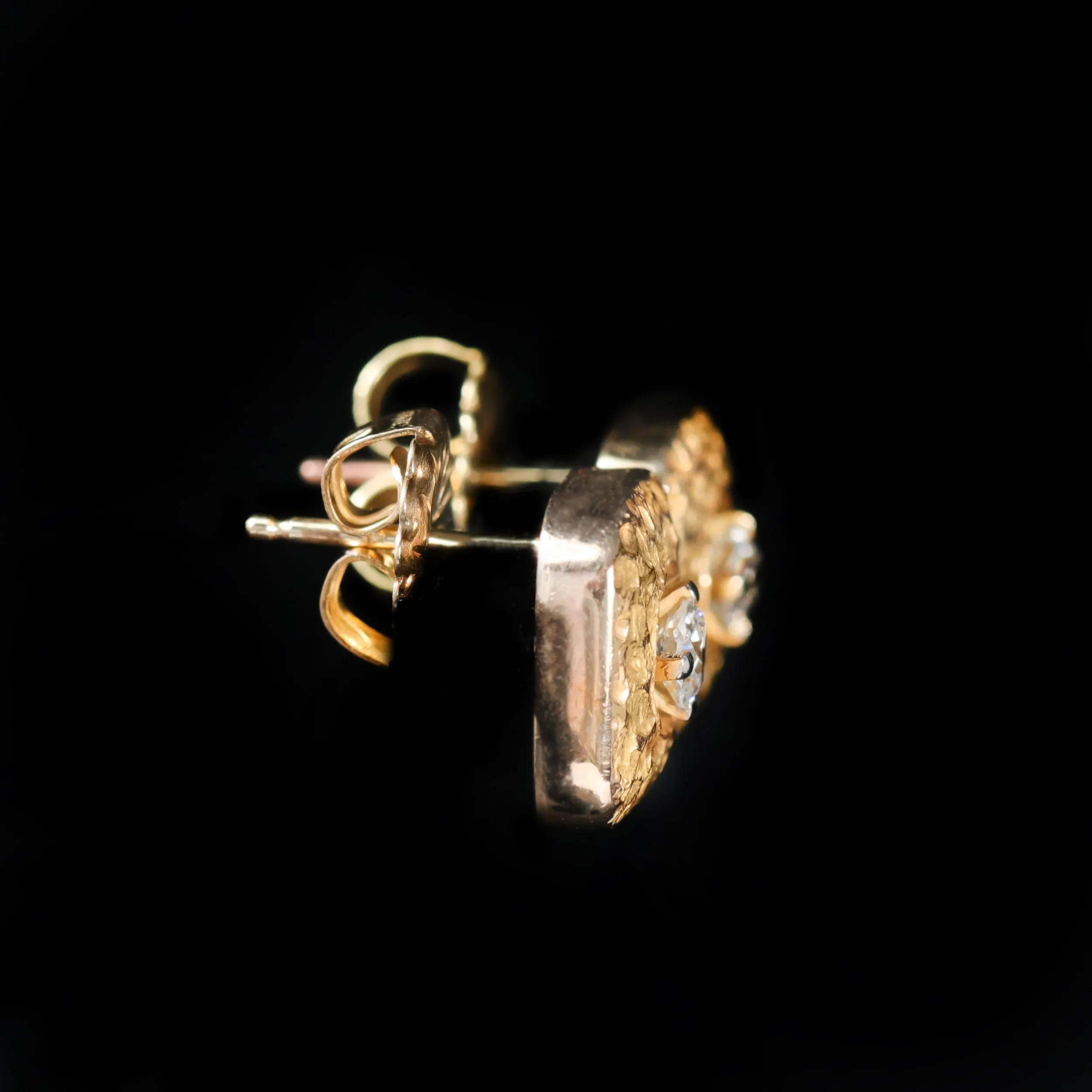 Estate 14K Yellow Gold 0.35 CTW Diamond Stud Earrings