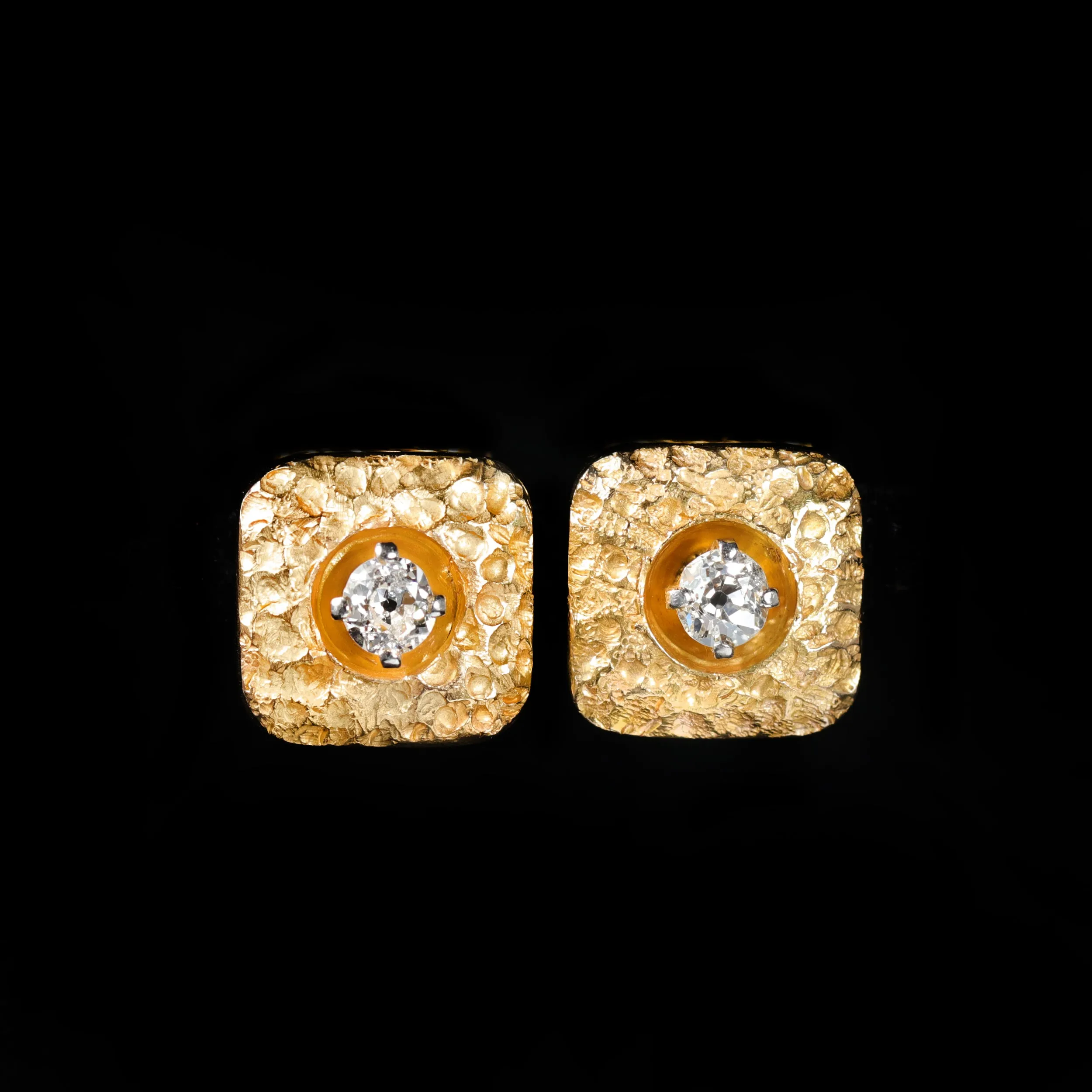 Estate 14K Yellow Gold 0.35 CTW Diamond Stud Earrings