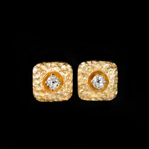 Estate 14K Yellow Gold 0.35 CTW Diamond Stud Earrings