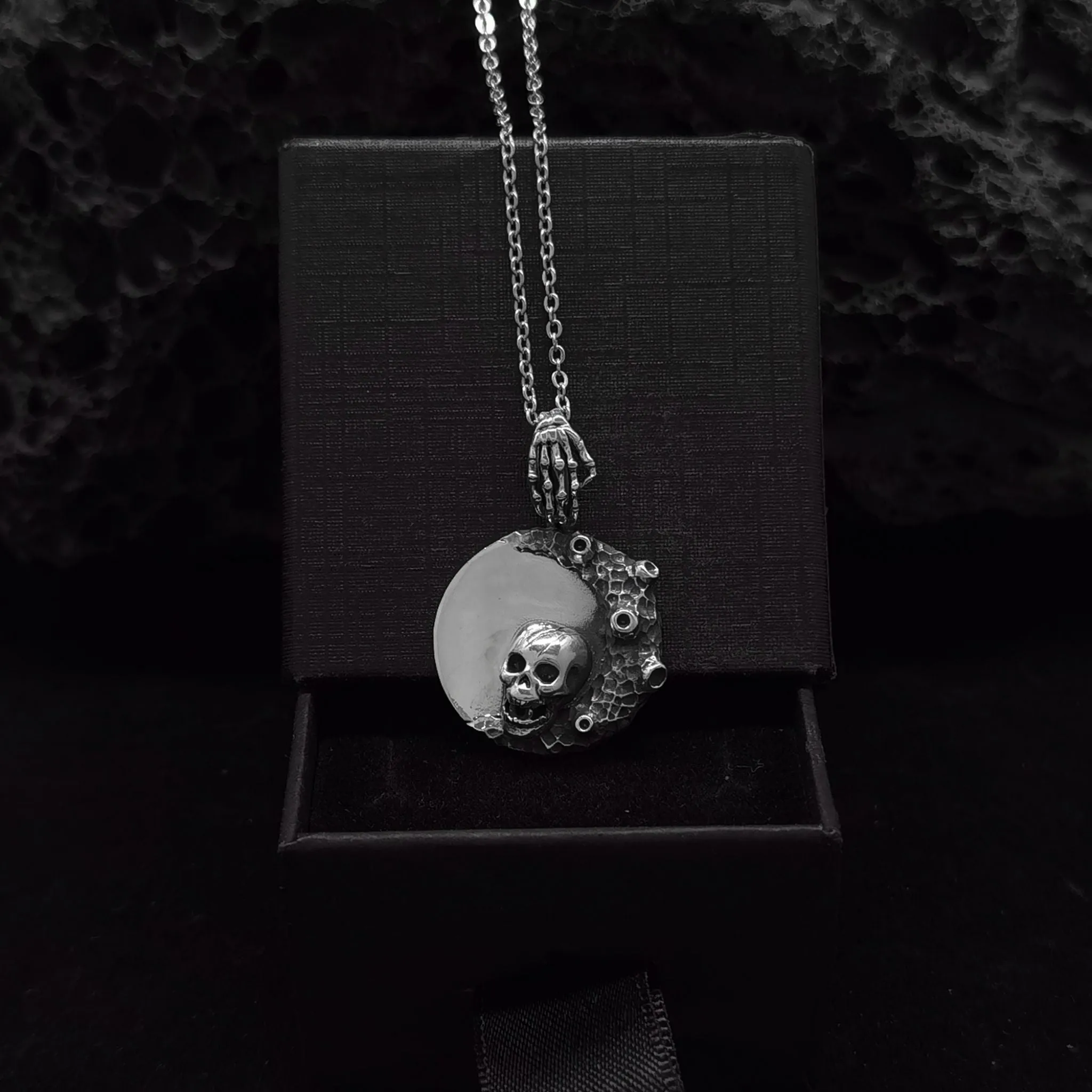 Eternal Moonlight: Handcrafted Gothic Necklace