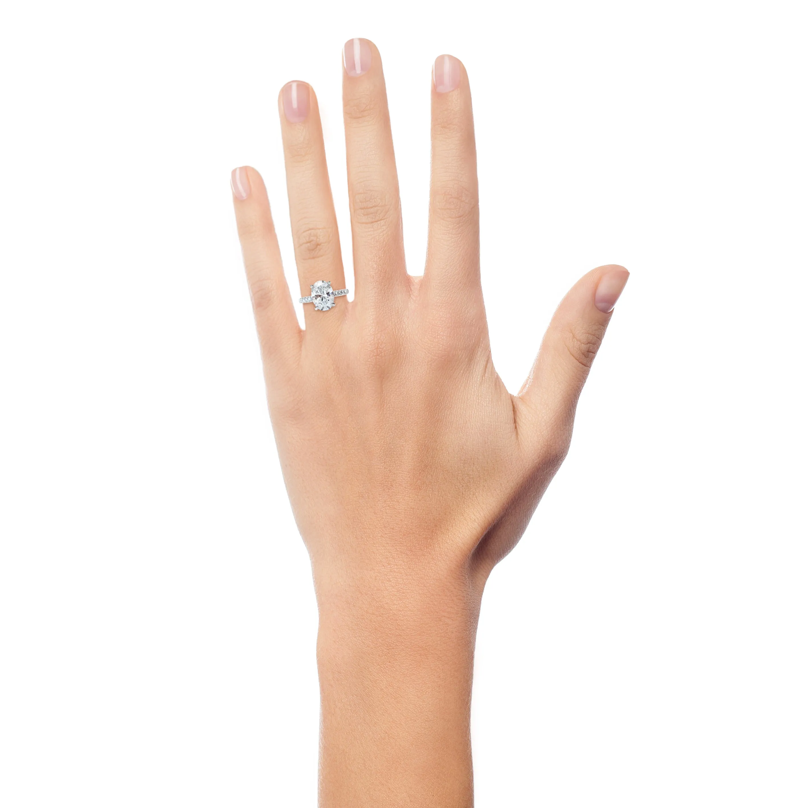 Eudora 2ct Oval Diamond Micro-Pavé Engagement Ring