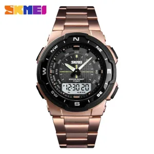 Fashion SKMEI Brand Outdoor Sport Watch Men 50m Waterproof Digital Quartz Dual Time Military Sports Watches Climbing Swim Clock