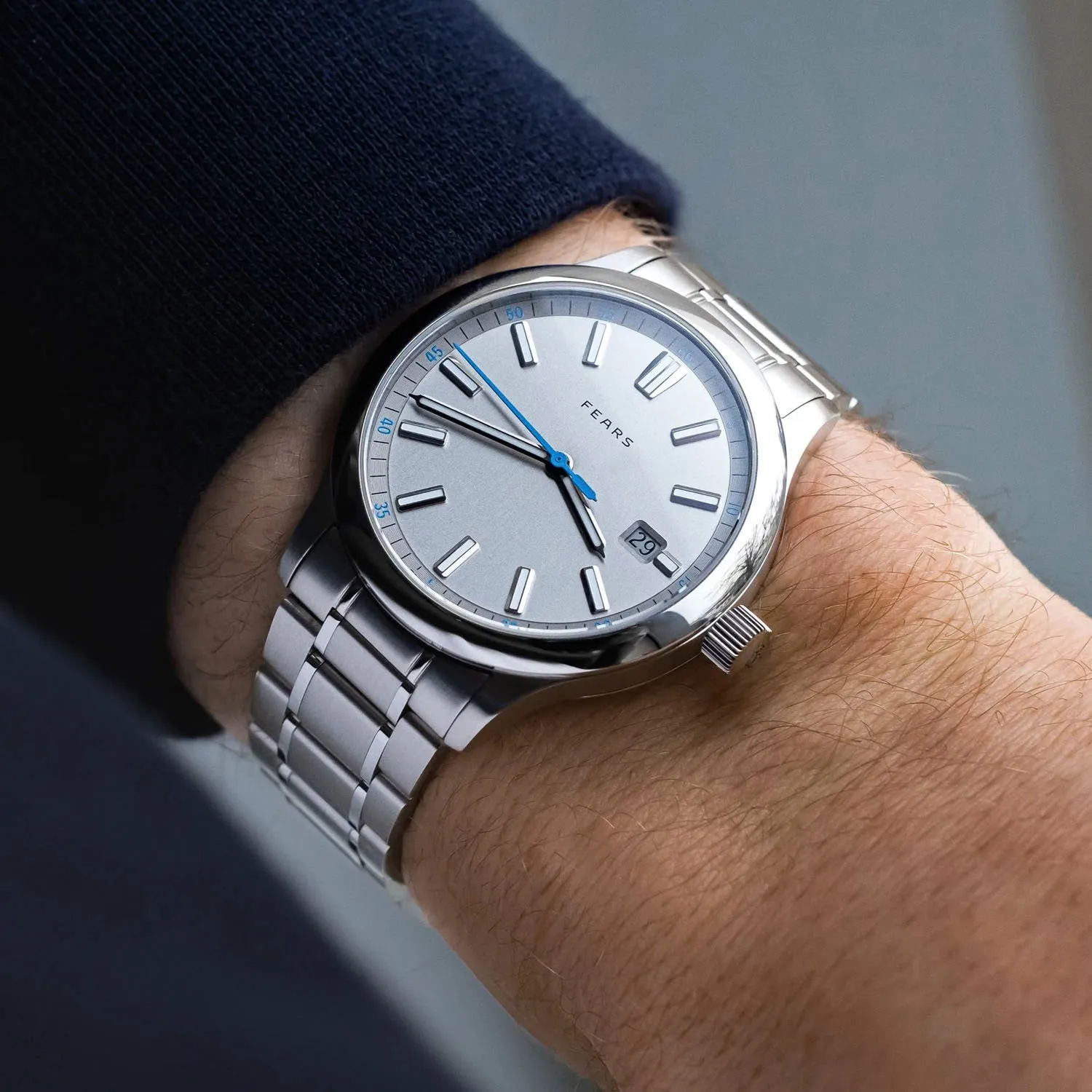 Fears Redcliff 39.5 Date Pewter Grey Automatic – BS139.510-Grey-B