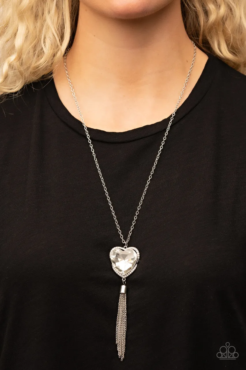 Finding My Forever White Paparazzi Necklace