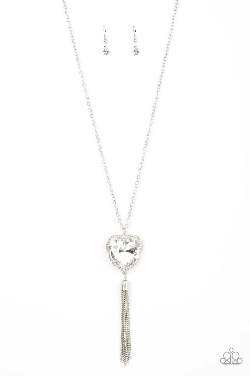 Finding My Forever White Paparazzi Necklace