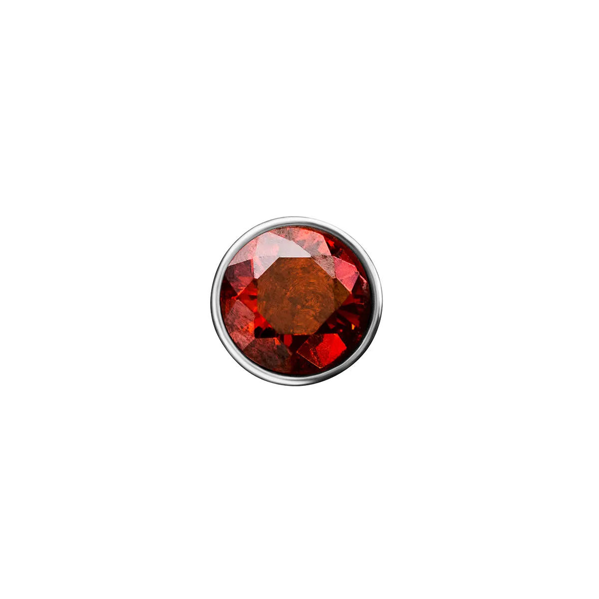 Floating Birthstone Heart Bracelet (Silver)