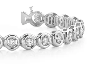 Floating Diamond Round Link Lab-Grown Diamond Bracelet with 2.86 ct.(finished) 3.25mm
