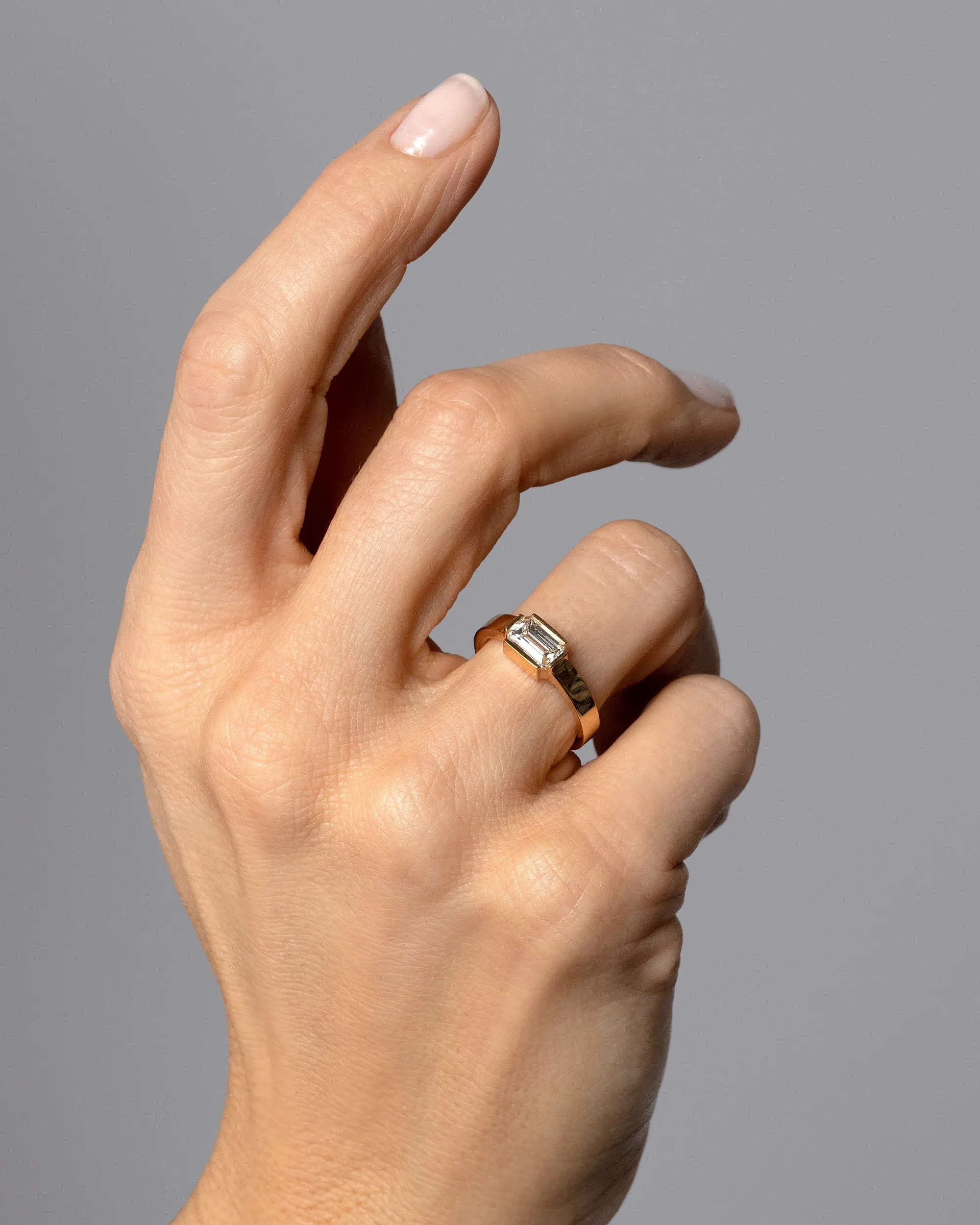 Fold Ring - Champagne Diamond