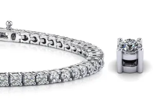 Four Prong Classic Lab-Grown Diamond Tennis Bracelet with 6.13 ct.(finished) 3.2mm