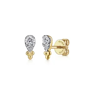Gabriel 14K Yellow Gold Diamond Bujukan Stud Earrings