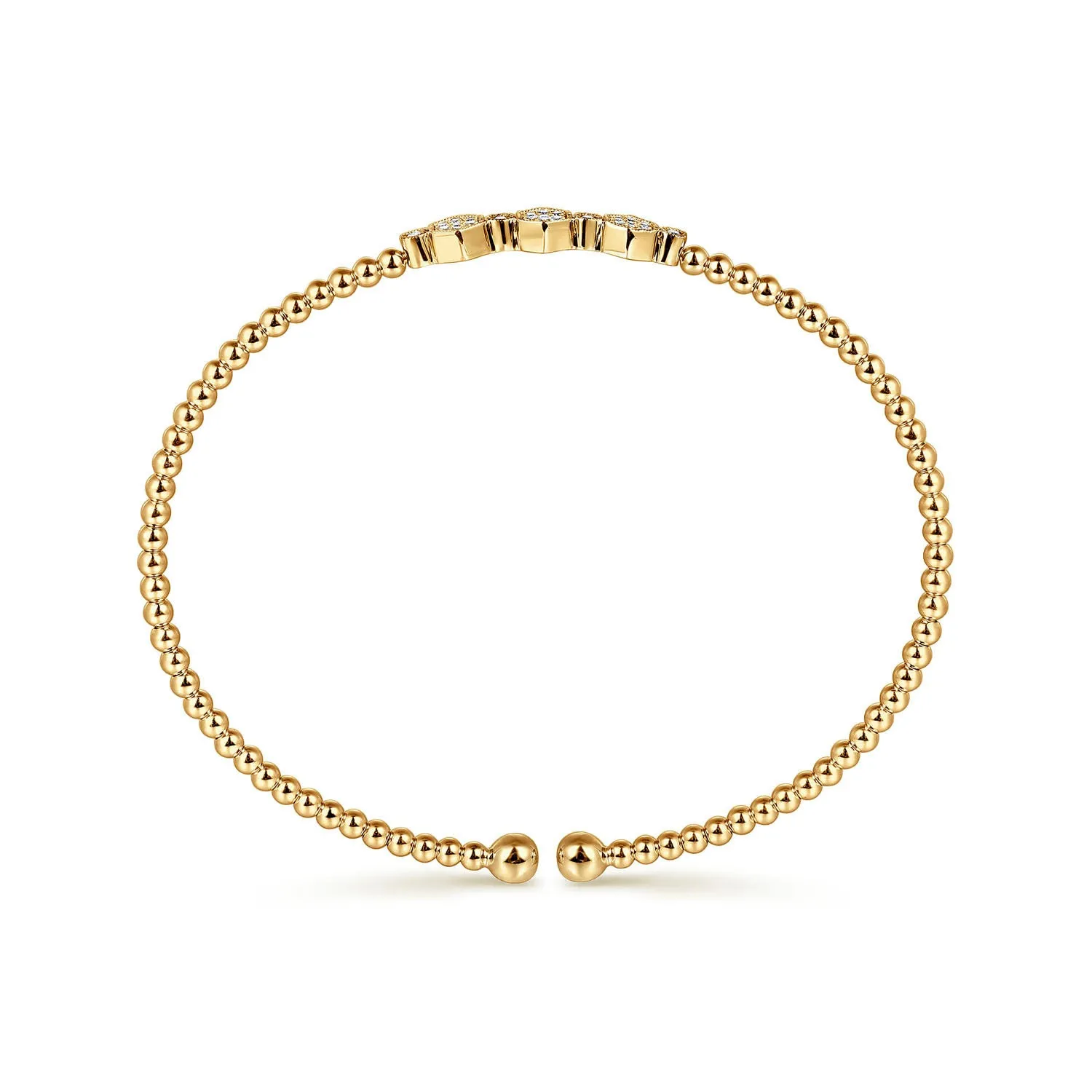 Gabriel & Co. 14k Yellow Gold Flexible Diamond Bangle Bracelet – BG4117-62Y45JJ